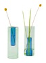 首图 –点击放大 首图 –点击放大 - BLOCK DESIGN - Single Small Reversible Glass Vase — Green/Blue
