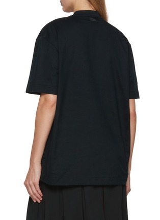 背面 - 点击放大 - LACOSTE - Beaded Crocodile Cotton T-Shirt