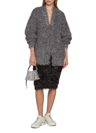 模特儿示范图 - 点击放大 - LACOSTE - Oversized Knit Cardigan