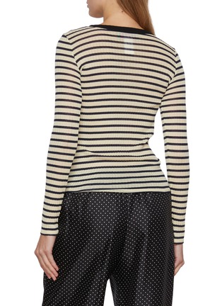 背面 - 点击放大 - LA FETICHE - Jackie Raye Long Sleeve Striped Cotton Knit Top