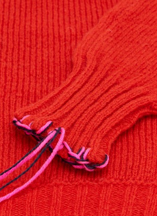 细节 - 点击放大 - LA FETICHE - Rose Wool Knit Scarf