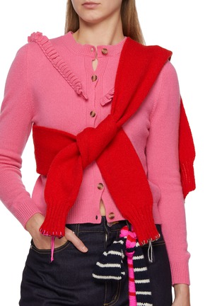 模特儿示范图 - 点击放大 - LA FETICHE - Rose Wool Knit Scarf