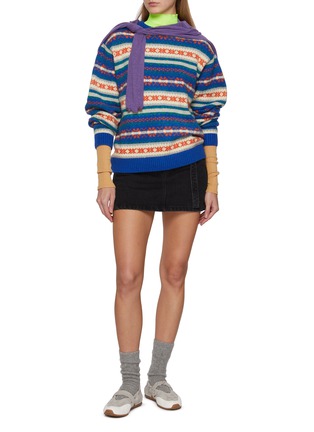 模特儿示范图 - 点击放大 - LA FETICHE - Frederique Long Sleeve Cotton Top