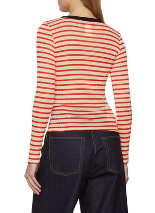 背面 - 点击放大 - LA FETICHE - Jackie Raye Long Sleeve Striped Cotton Knit Top