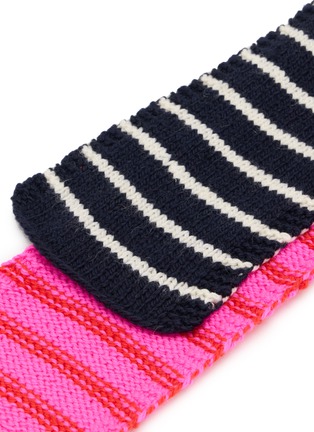 细节 - 点击放大 - LA FETICHE - Polly Jean Striped Wool Knit Scarf