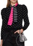 模特儿示范图 - 点击放大 - LA FETICHE - Polly Jean Striped Wool Knit Scarf