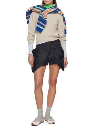 模特儿示范图 - 点击放大 - LA FETICHE - Hepworth Crewneck Cashmere Knit Sweater