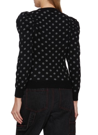 背面 - 点击放大 - LA FETICHE - Hana Reversible Spot V-Neck Wool Knit Sweater