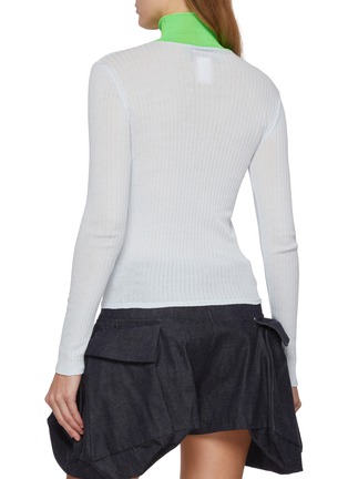 背面 - 点击放大 - LA FETICHE - Frederique Long Sleeve Ribbed Cotton Top