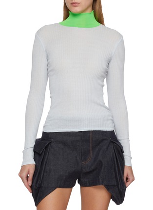 首图 - 点击放大 - LA FETICHE - Frederique Long Sleeve Ribbed Cotton Top