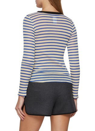 背面 - 点击放大 - LA FETICHE - Jackie Raye Striped Long Sleeve Cotton Top