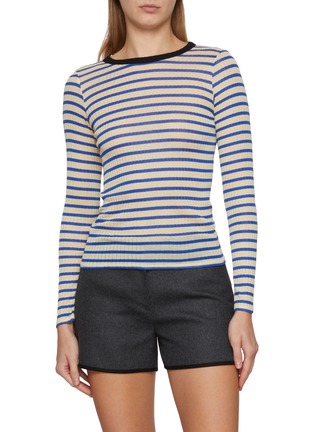 首图 - 点击放大 - LA FETICHE - Jackie Raye Striped Long Sleeve Cotton Top