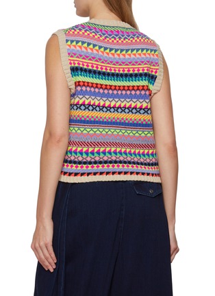 背面 - 点击放大 - LA FETICHE - Sarah Graphic Fair Isle Wool Knit Vest