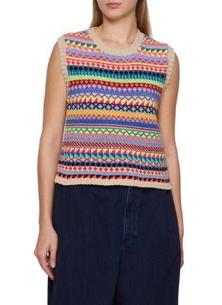 首图 - 点击放大 - LA FETICHE - Sarah Graphic Fair Isle Wool Knit Vest