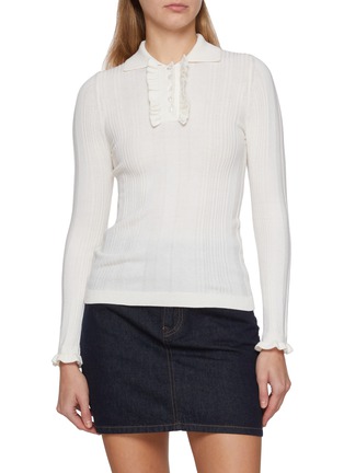 首图 - 点击放大 - LA FETICHE - Heath Long Sleeve Ribbed Cotton Wool Top