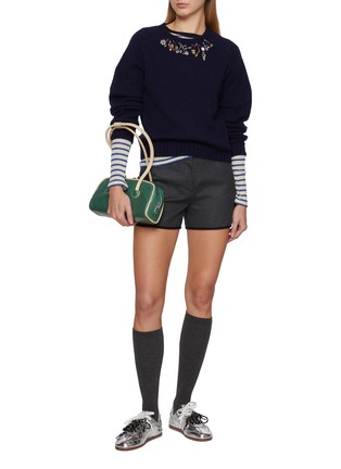 模特儿示范图 - 点击放大 - LA FETICHE - X LES INTERESSANTS Clark Crewneck Wool Knit Sweater