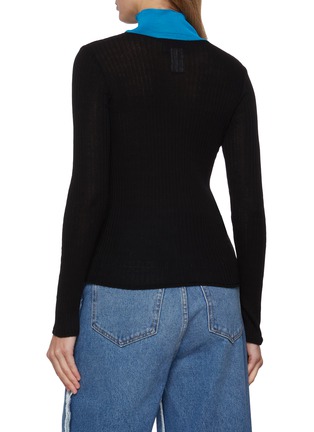 背面 - 点击放大 - LA FETICHE - Frederique Long Sleeve Ribbed Cotton Top