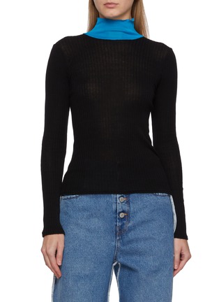 首图 - 点击放大 - LA FETICHE - Frederique Long Sleeve Ribbed Cotton Top