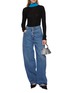 模特儿示范图 - 点击放大 - LA FETICHE - Frederique Long Sleeve Ribbed Cotton Top