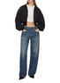 模特儿示范图 - 点击放大 - LEVI'S - Blue Tab Drop Barrel Dark Wash Jeans