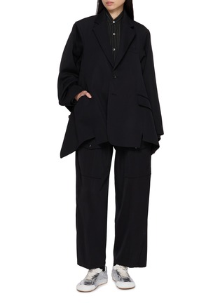 模特儿示范图 - 点击放大 - BEAUTIFUL PEOPLE - TW doeskin 双向穿西装外套