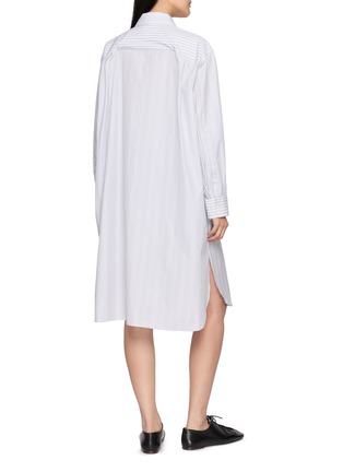 背面 - 点击放大 - BEAUTIFUL PEOPLE - Double Front Striped Cotton Shirt Dress
