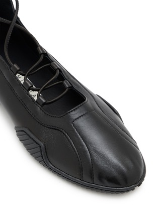 细节 - 点击放大 - MIISTA - Averie Lace Up Leather Flat Ballerinas