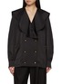 首图 - 点击放大 - EENK - Oversized Collar Satin Blouse
