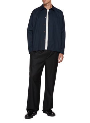 模特儿示范图 - 点击放大 - THE ROW - MARTINO 纽扣纯棉衬衫