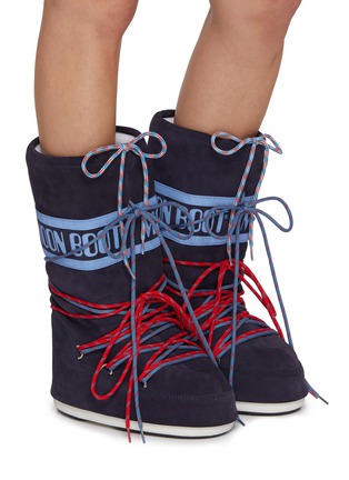 模特儿示范图 - 点击放大 - MOON BOOT - ICON 系带高筒雪地靴