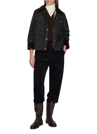模特儿示范图 - 点击放大 - BARBOUR - Dundee Spey D-Ring Detail Cotton Jacket