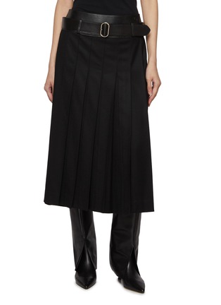 首图 - 点击放大 - R2W - Nayla Belted Pleated Leather Skort