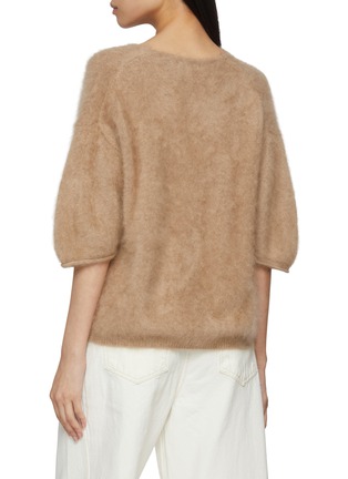 背面 - 点击放大 - R2W - Elan V-Neck Brushed Cashmere Knit Sweater