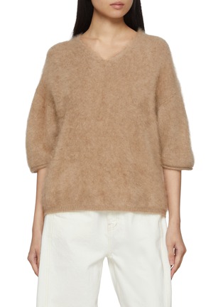 首图 - 点击放大 - R2W - Elan V-Neck Brushed Cashmere Knit Sweater