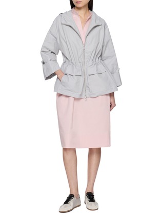 模特儿示范图 - 点击放大 - PESERICO - Open Collar Shirt Dress