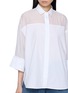  - PESERICO - Sheer Back Dropped Sleeve Shirt