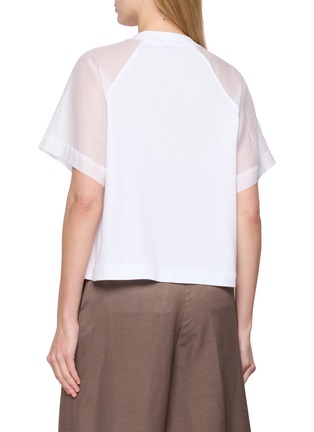 背面 - 点击放大 - PESERICO - Transparent Raglan Sleeve T-Shirt