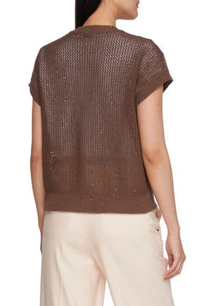 背面 - 点击放大 - PESERICO - Sequin Embellished V-Neck Cardigan