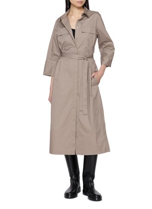 模特儿示范图 - 点击放大 - PESERICO - Quarter Sleeve Shirt Dress