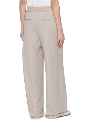 背面 - 点击放大 - PESERICO - Elasticated Waist Knitted Cotton Wide Leg Pants