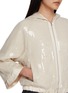  - PESERICO - Hooded Quarter Sleeve Sequin Jacket