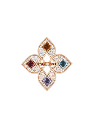 首图 - 点击放大 - ROBERTO COIN - Venetian Princess 18K Rose Gold Ruby Tanzanite Topaz Rubellite Citrine Ring — EU 52