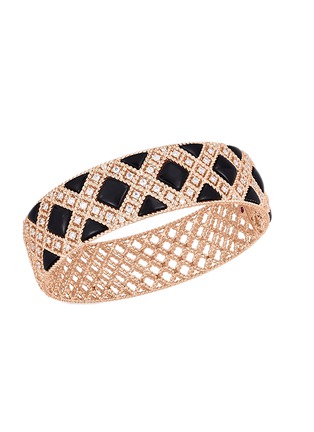 首图 - 点击放大 - ROBERTO COIN - Palazzo Ducale 18K Rose Gold Diamond Ruby Jade Bangle