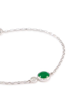 细节 - 点击放大 - LC COLLECTION LABEL - 18K White Gold Diamond Cobochon Jadeite Bracelet