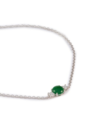 细节 - 点击放大 - LC COLLECTION LABEL - 18K White Gold Diamond Jadeite Bracelet