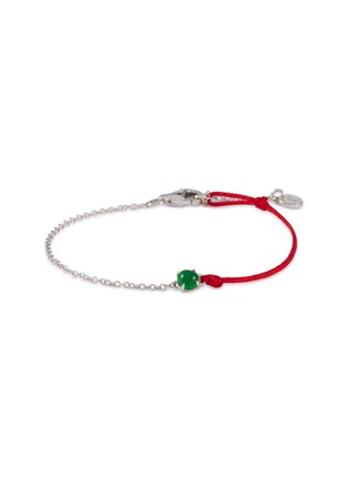 首图 - 点击放大 - LC COLLECTION LABEL - 18K White Gold Cabochon Jadeite Thread Bracelet — Medium