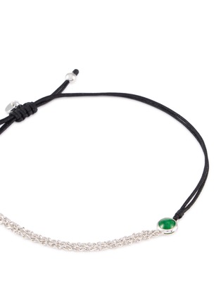 细节 - 点击放大 - LC COLLECTION LABEL - 18K White Gold Cabochon Jadeite Thread Bracelet — Medium