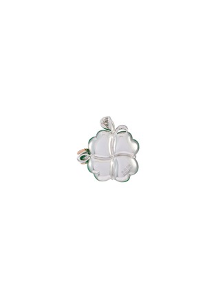 细节 - 点击放大 - SAMUEL KUNG - 18K White Gold Jadeite Diamond Ruby Pendant
