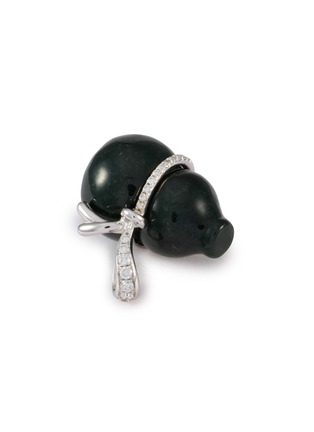 细节 - 点击放大 - SAMUEL KUNG - 18K White Gold Jade Diamond Pendant