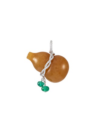 首图 - 点击放大 - SAMUEL KUNG - 18K White Gold Jade Diamond Emerald Pendant